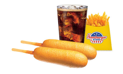 Combo #3 Two Corn Dogs, Big Fries and Small Drink