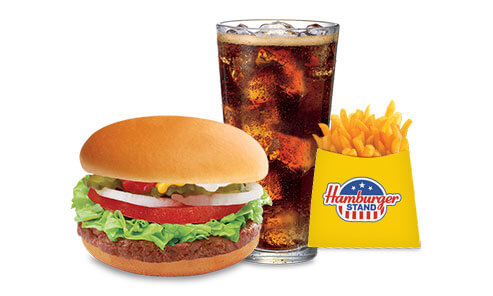 Combo #7 Deluxe Burger, Big Fries and Small Drink