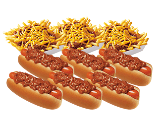 Media for #15 Crowd Pleaser: 6 Chili Dogs & 3 Chili Cheese Fries