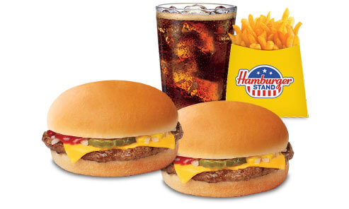 Combo #1 Two Cheeseburgers, Big Fries and Small Drink