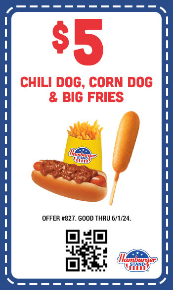 $5 Chili Dog, Corn Dog & Big Fries Coupon #827