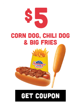 $5 - corn dog, chili dog, big fries - #827