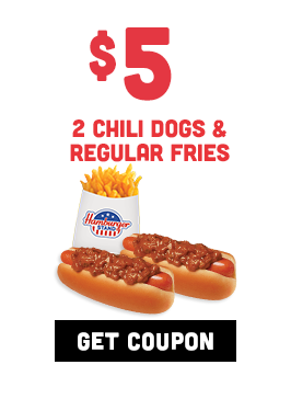 $5 Two Chili Dogs & Regular Fries Coupon