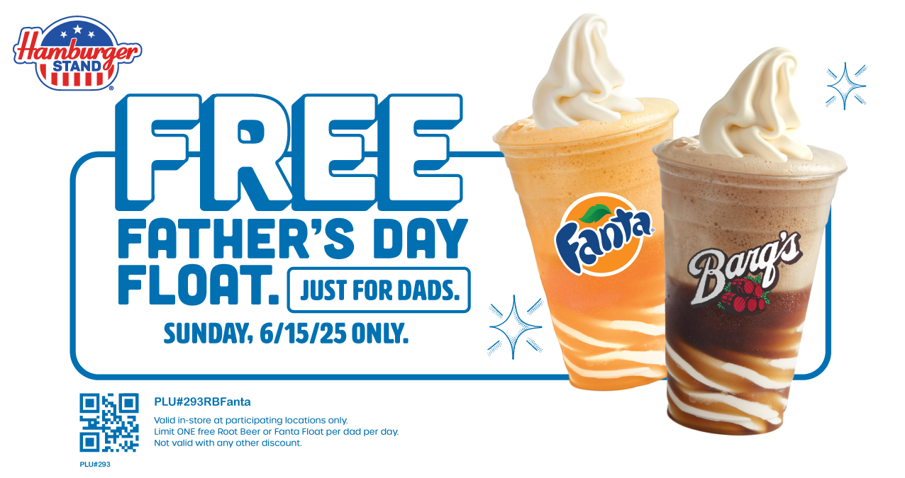 Free Father's Day Float Coupon Sunday 6/15/2025