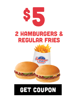 $5 Two Hamburgers & Regular Fries