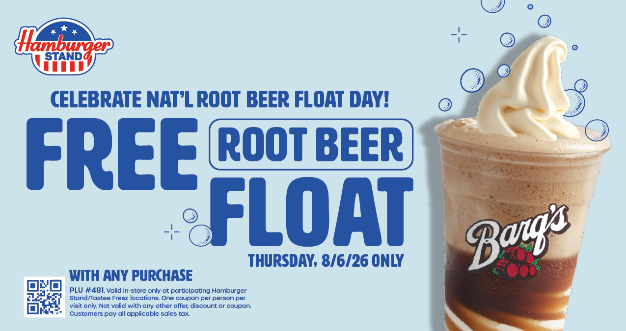 Hamburger Stand National Root Beef Float Day Coupon 2026