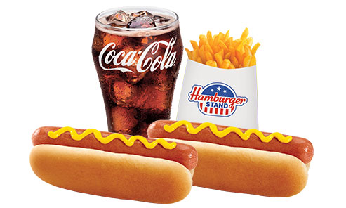 Combo #11 Two Mustard Dogs, medium fries & small drink