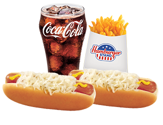 Media for Combo #12 Two Kraut Dogs, medium fries & small drink