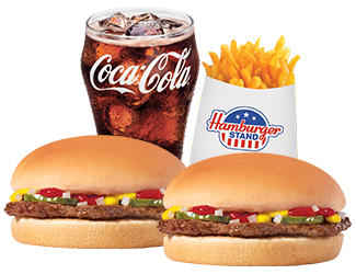 Media for Combo #5 Two Hamburgers, medium fries & small drink