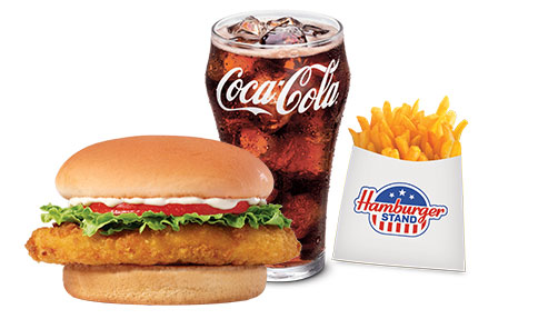 Combo #8 Chicken Deluxe, medium fries & small drink